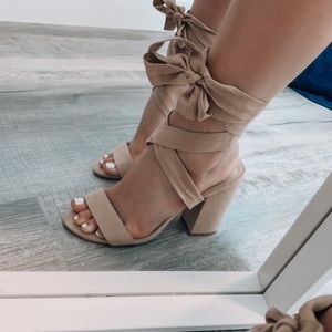 Ankle Wrap Block Heels